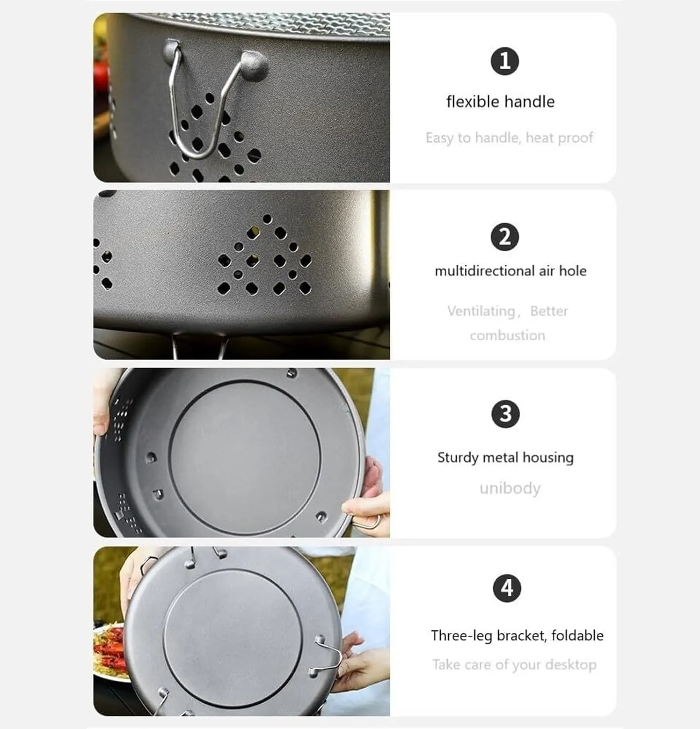 Bbq Grill Outdoor Charcoal Grill Portable Barbecue Grill For Travel Cooking Picnic Garden Camping Home