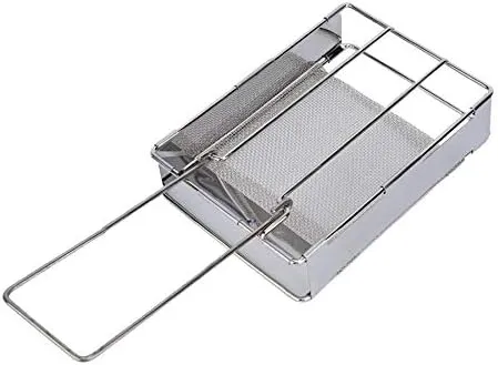 BBQ Grill Outdoor Folding Stainless Steel Mini Portable Barbecue Bread Sausage Grilling Rack