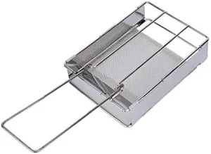 BBQ Grill Outdoor Folding Stainless Steel Mini Portable Barbecue Bread Sausage Grilling Rack