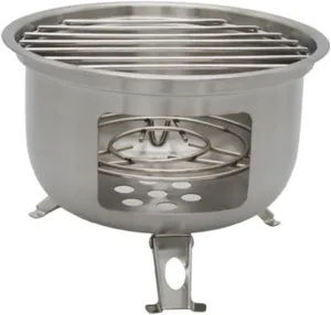 BBQ Grill,Portable Backpacking Survival Stove Wood Burning Grills Stainless Steel Stove for Outdoor Cooking and BBQ Picnics