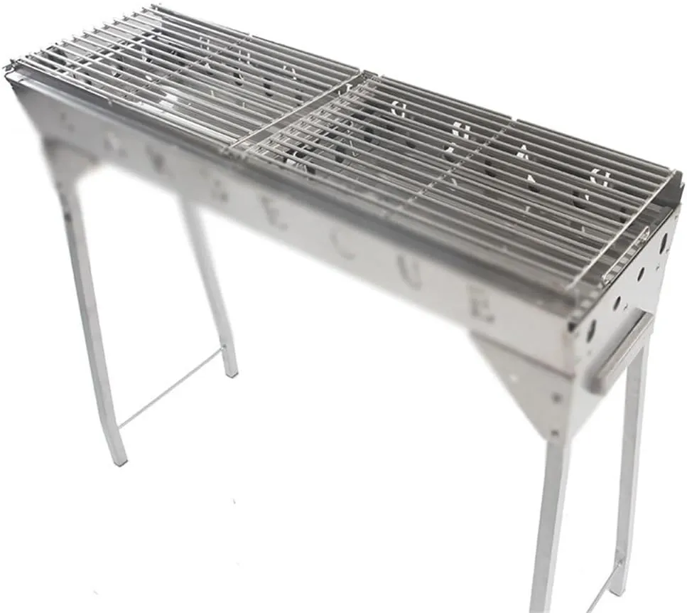 BBQ Stove Stainless Steel BBQ Rack Household Outdoor Charcoal Folding BBQ Stove