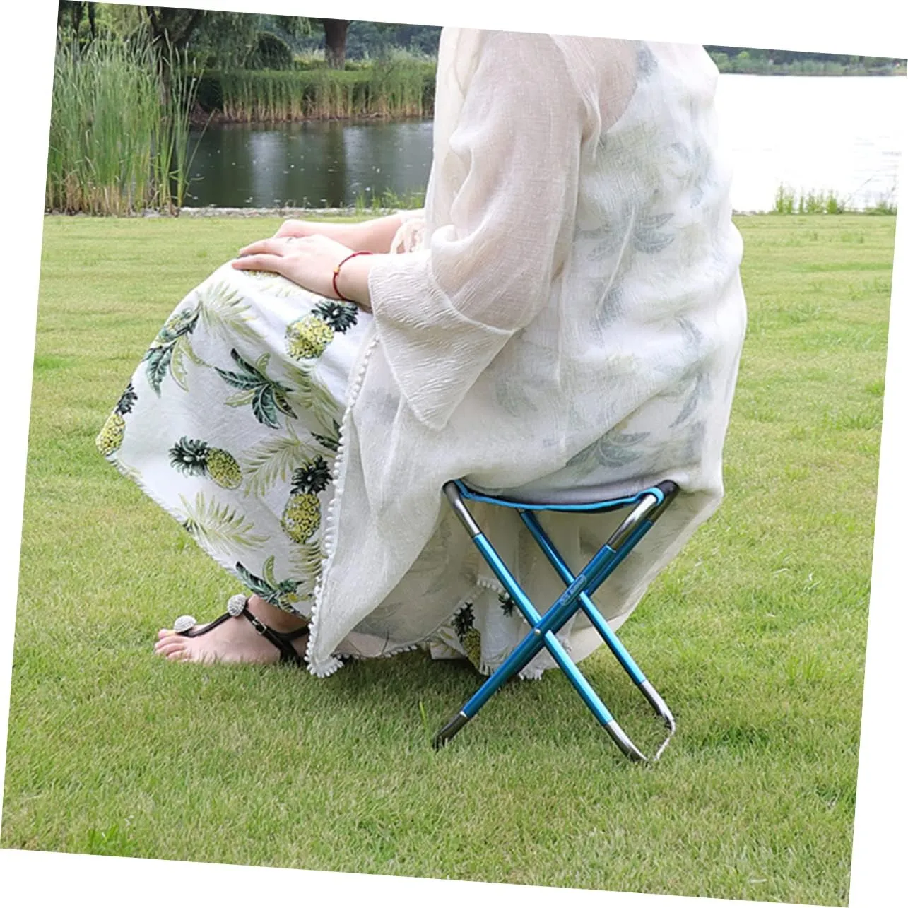 Beach Chair Shade Lightweight Folding Stool Perfect for Camping Fishing Portable