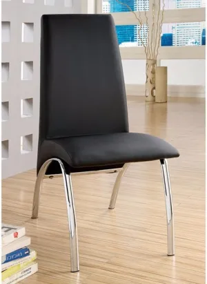 Benjara Benzara , Set of Two, Black Glenview Contemporary Side Chair (Set of 2), Finish