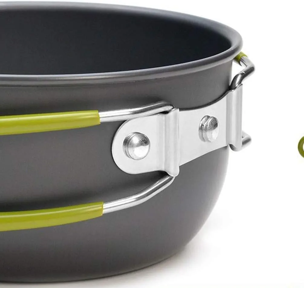 BESPORTBLE 2 Sets Camping Pan Set Aluminum Alloy Cooking Pot Backpack Travel