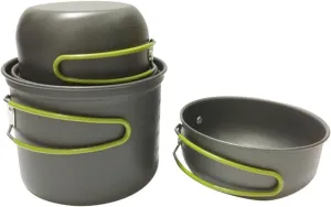 BESPORTBLE 4-Piece Stainless Steel Camping Cookware Set Aluminum Cooking Pot Aluminum Pots Camp Cookware Camp Kitchen Utensil Set