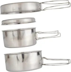 BESPORTBLE Camping Cookware Set for 2-3 People Collapsible Cooking Pots Bowl Lightweight Outdoor Picnic Supplies Kit