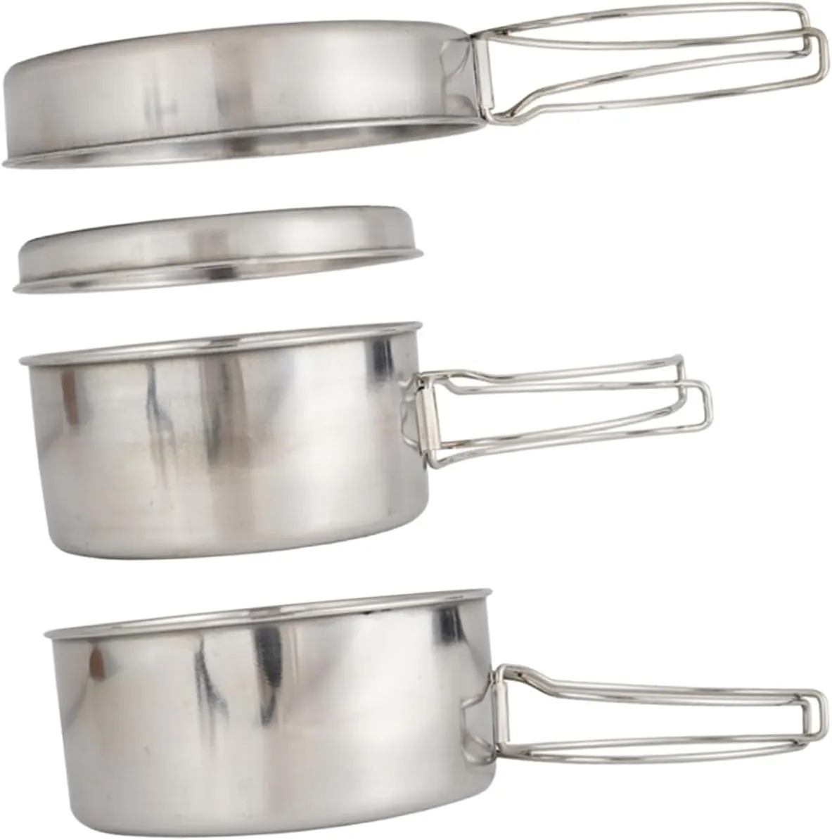 BESPORTBLE Camping Cookware Set for 2-3 People Collapsible Cooking Pots Bowl Lightweight Outdoor Picnic Supplies Kit