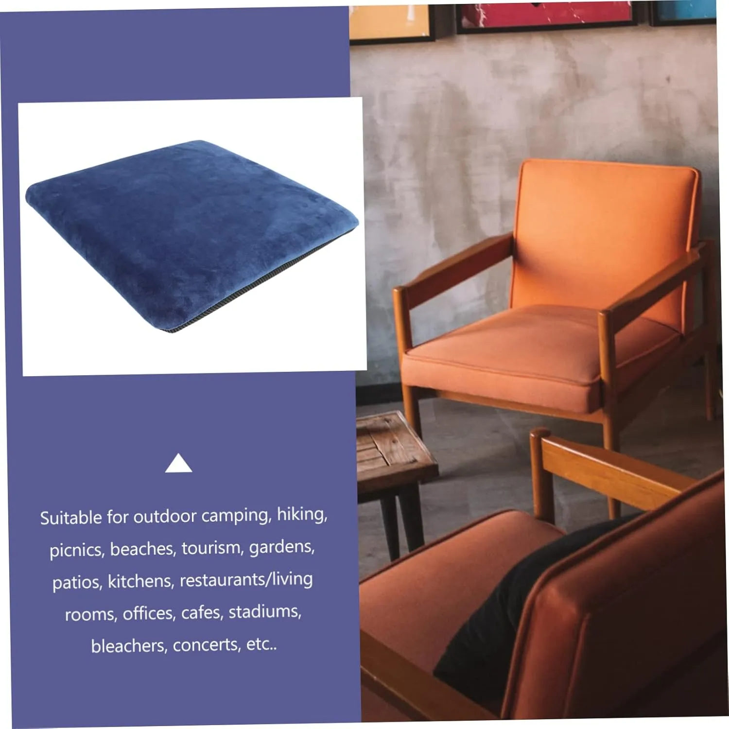 BESPORTBLE Cushion Stadium Seat Outdoor Furniture Portable High Chair Car Seats Foldable Mattress Foldable Picnic