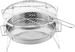 BESPORTBLE Foldable Bbq Grill Portable Small Barbecue Food Stove for Camping Park Stainless Steel Rack