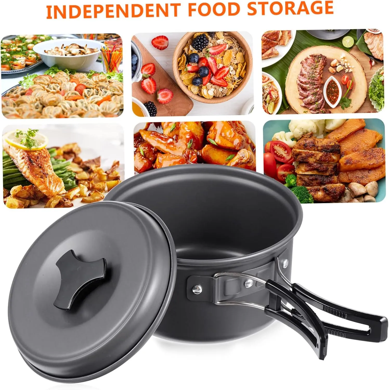 BESPORTBLE Outdoor Cooking Tools Portable Camping Cookwares Aluminum Alloy Camping Cookware Outdoor Cookwares