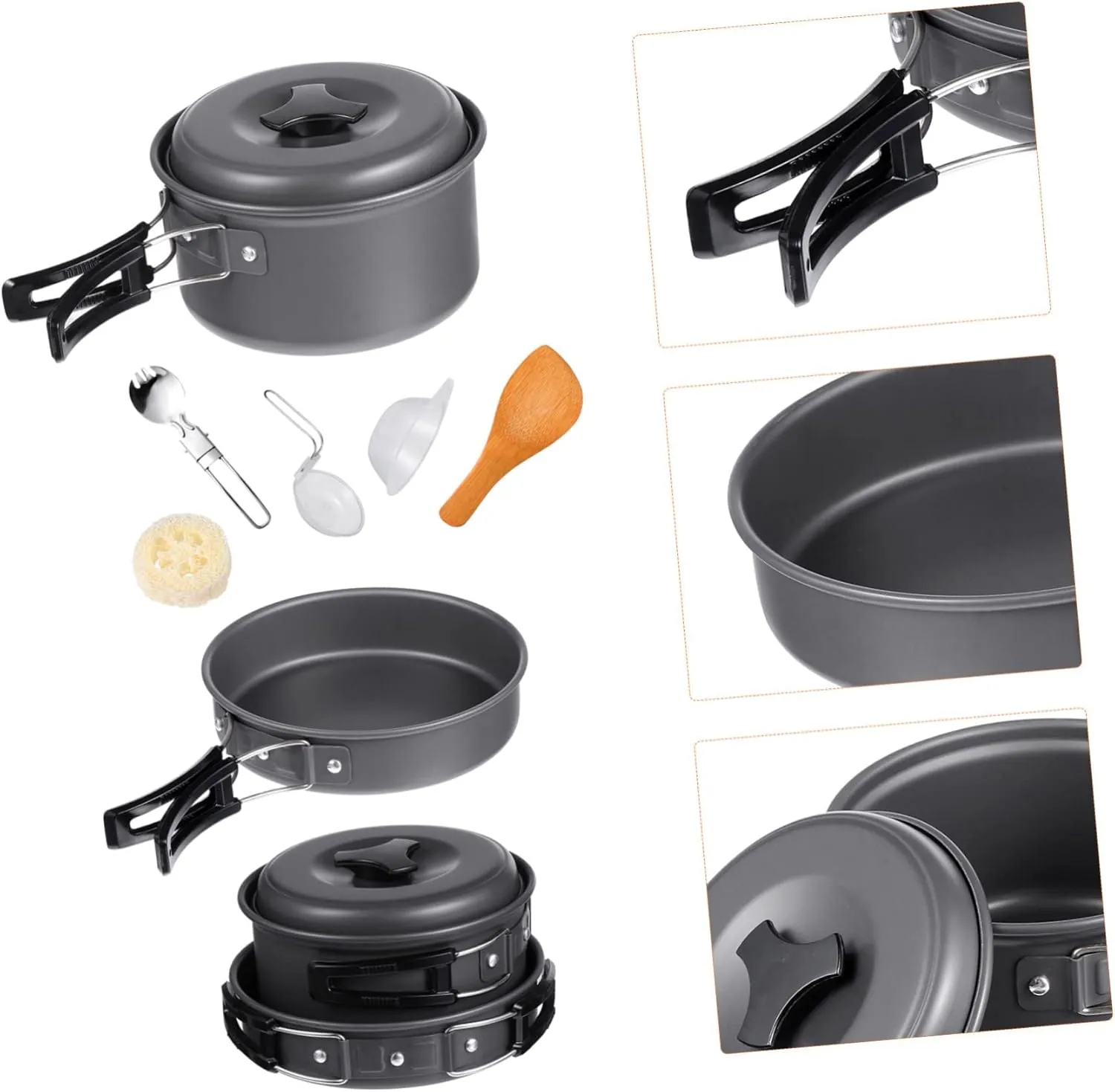 BESPORTBLE Outdoor Cooking Tools Portable Camping Cookwares Aluminum Alloy Camping Cookware Outdoor Cookwares