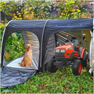 Bicycle Tent with Ventilation Mesh Bicycle Tent Outdoor Storage Waterproof with Double Doors for 5-7 Bikes Waterproof Shed Bicycle Tent