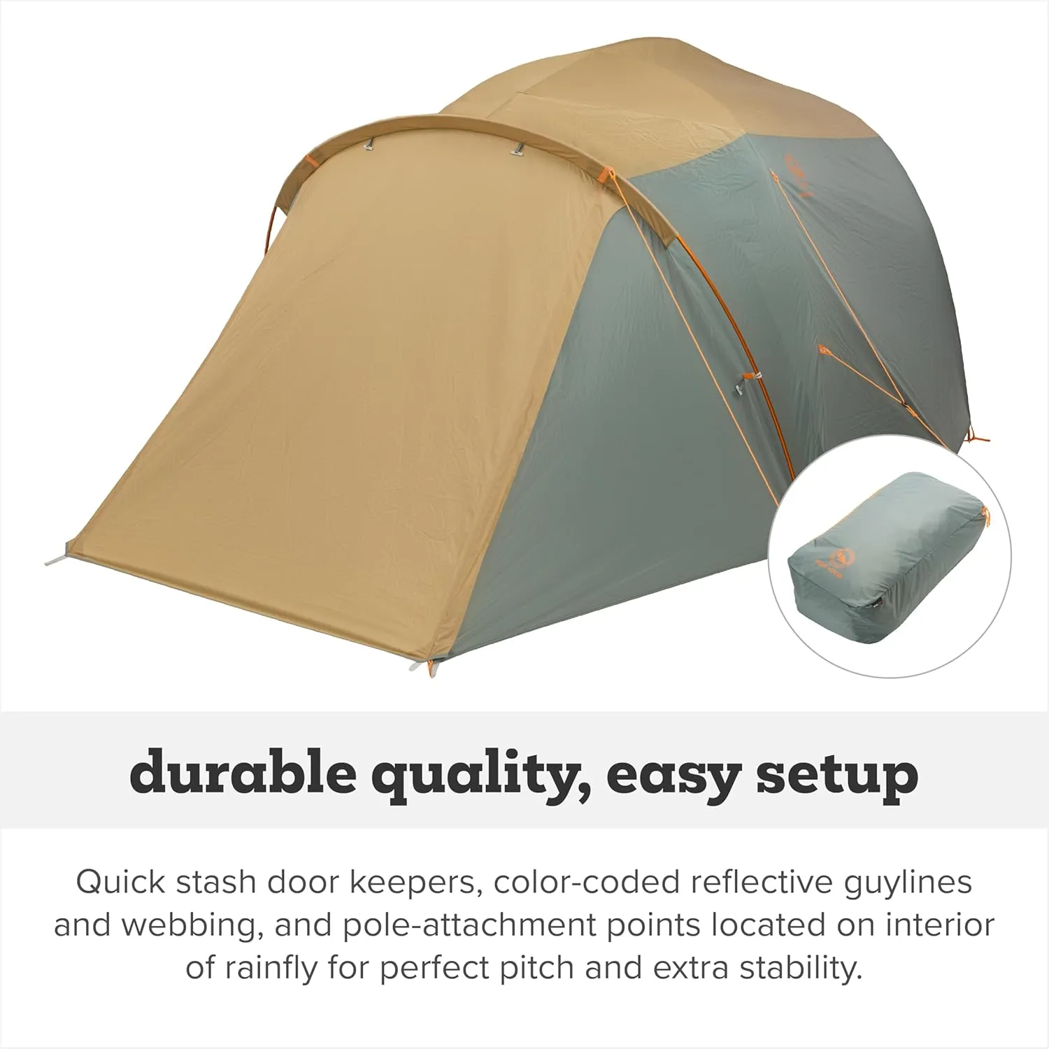Big Agnes Bunk House - Large Family Tent, 3 Season Waterproof Backpacking Gear, Easy Set Up for Groups