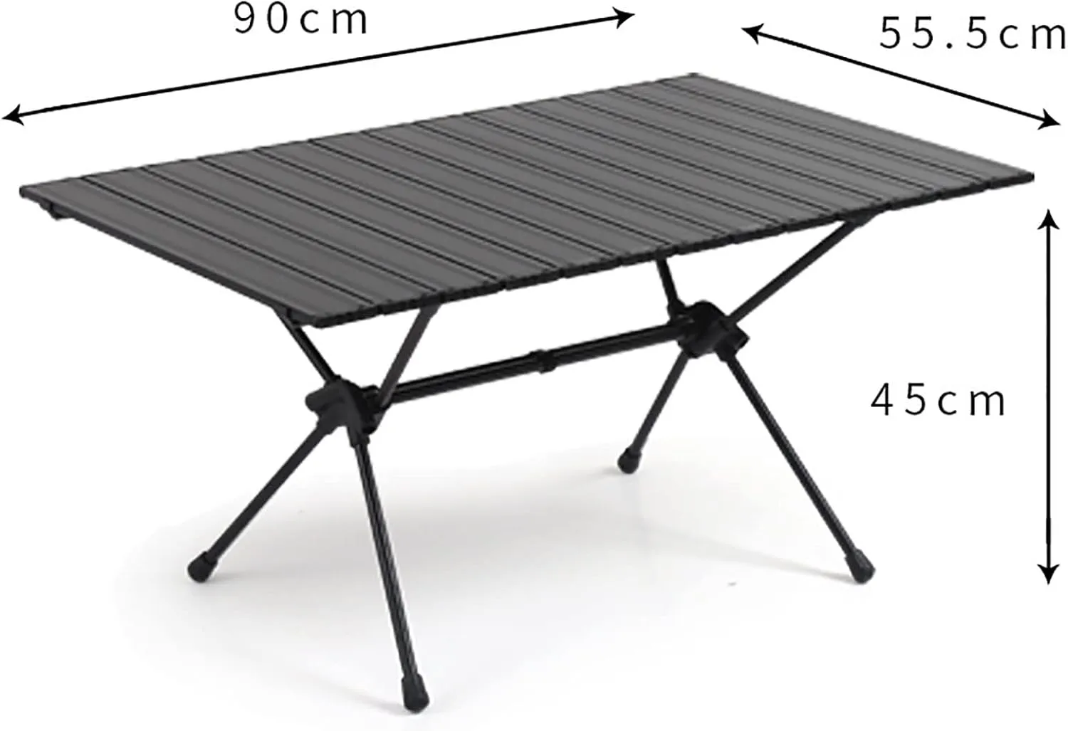 BK&MF Aluminum Portable Camping Table,Outdoor Folding Table Ultralight Roll-up Table Height Adjustable with Carry Bag for BBQ, Party, Camping,A,90x55x45cm(35x22x18inch)