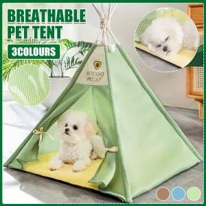 Breathable Dog Tent Kennel Small Pet Bed Spring Summer Cat House Pet Supplies