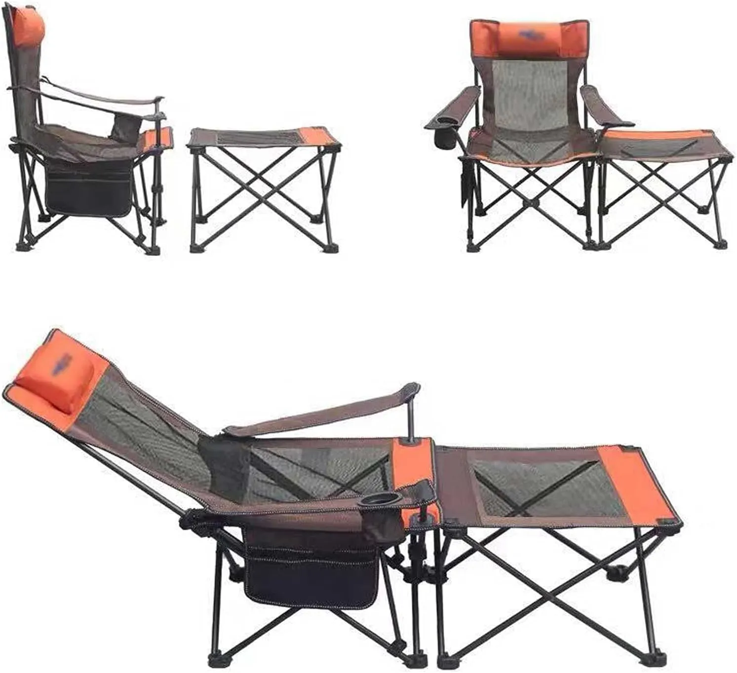 BTZHY Recliner Chair,Outdoor Foldable with Backrest,Compact Collapsible Fishing Chair,Ultra-Light Portable Recliner,3 Modes,for Picnics,Hiking,Garden.