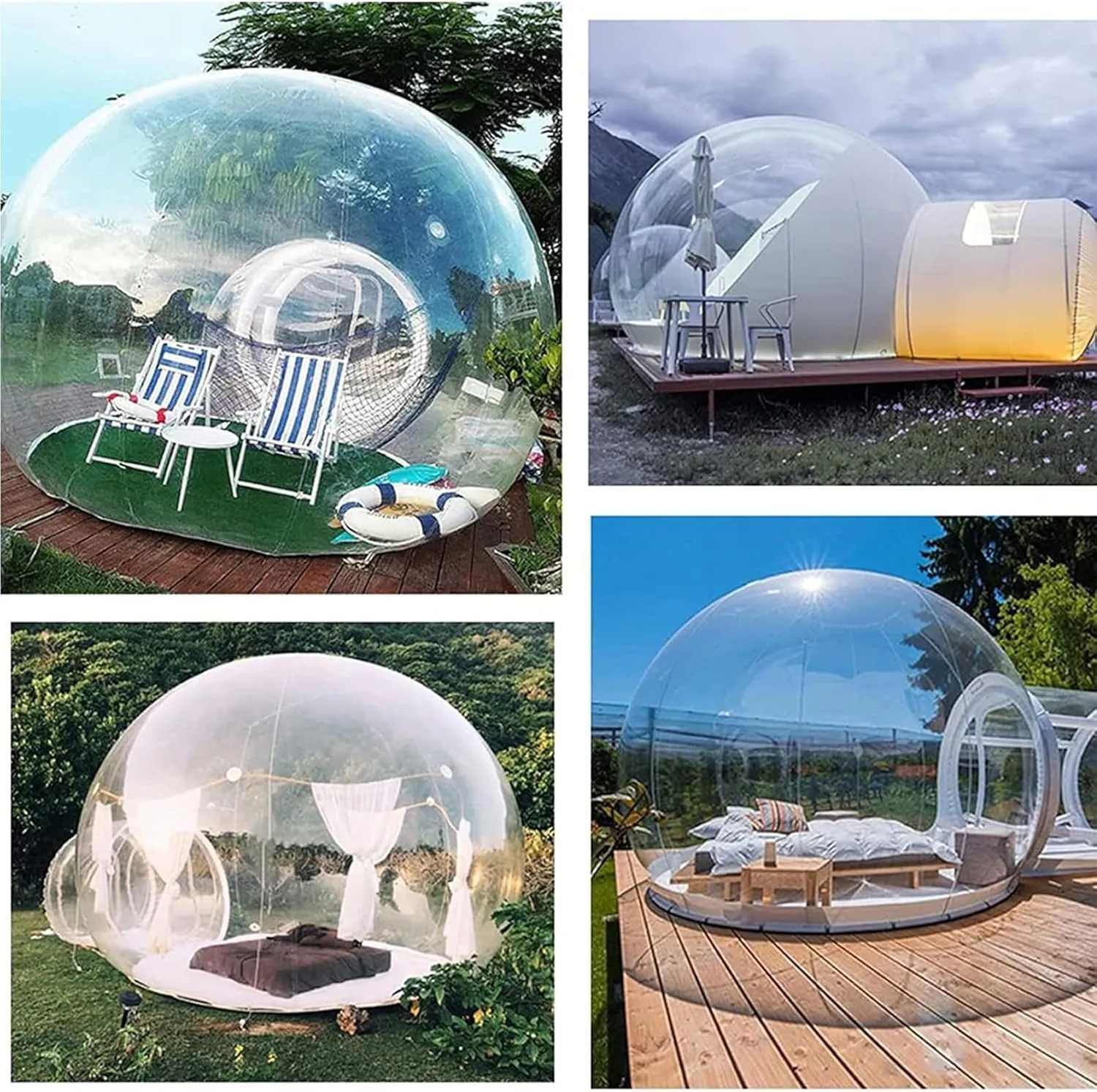 Bubble Tent Dome House 3/4/5 M Diameter Inflatable Transparent Bubble Balloon House, Transparent Dome Balloon Garden Tent with Hair Dryer, Suitable for Commercial,A,13FT