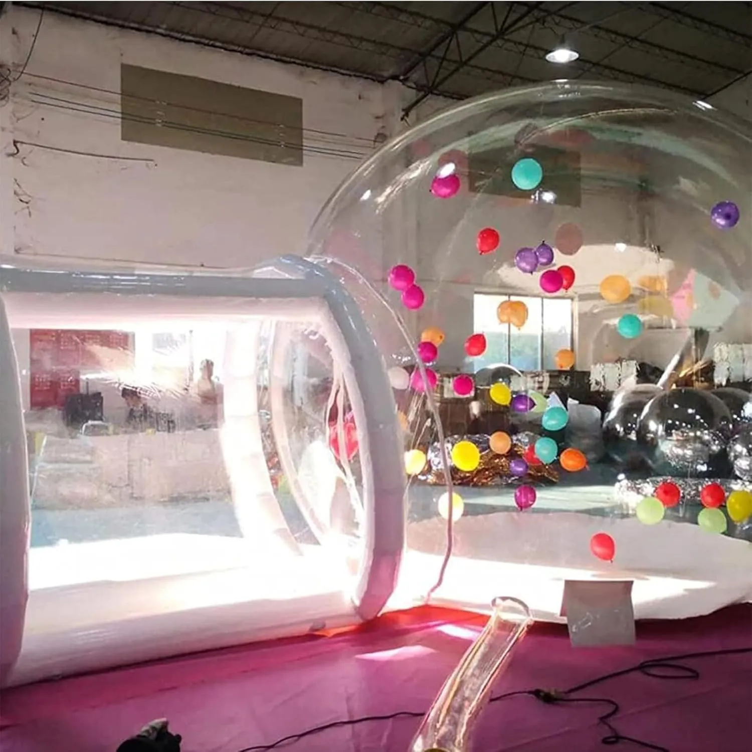 Bubble Tent Dome House 3/4/5 M Diameter Inflatable Transparent Bubble Balloon House, Transparent Dome Balloon Garden Tent with Hair Dryer, Suitable for Commercial,A,13FT