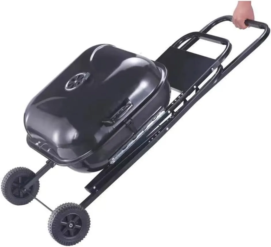 Buffet Barbecue Stand 18.5 "Hamburr Outdoor Patio BBQ Grill Portable Folding Grill