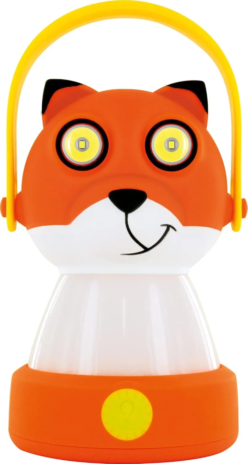 CALF100 511 Animal Fox Design Camping Lamp Kids Lamp Lantern Flashlight 3 Lights 10H Battery Operated LED