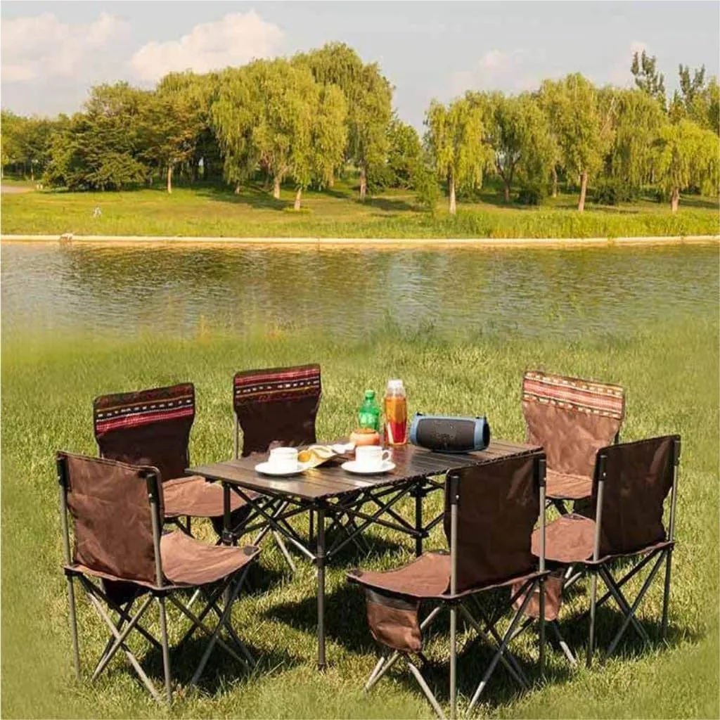 Camp Stool Camping Folding Moon Chair Chair Outdoor Portable High Back Chair Home Dining Table Night Market Stall Camping Stool(Green)