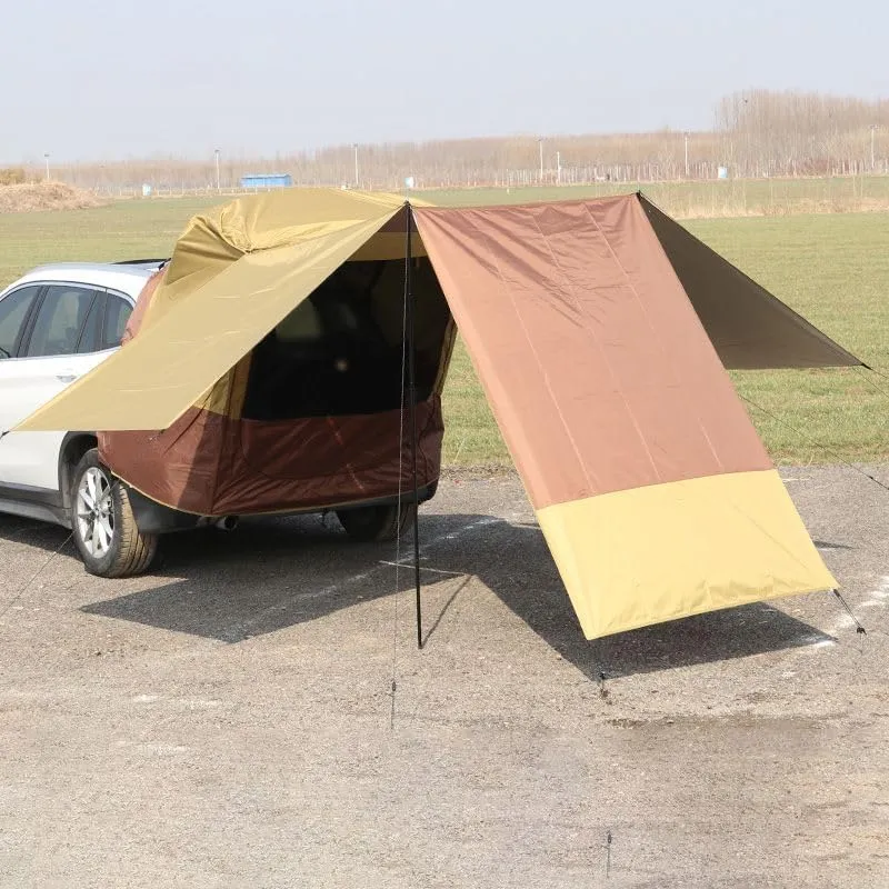 Camper Shade Awning Canopy with Complete Kits for Peugeot 406/407/408/506/507/508/Boxer/Expert, Waterproof UV Protection, Easy Set Up, Ultra-Durable Camping Tent,3 Style 3-B Khaki