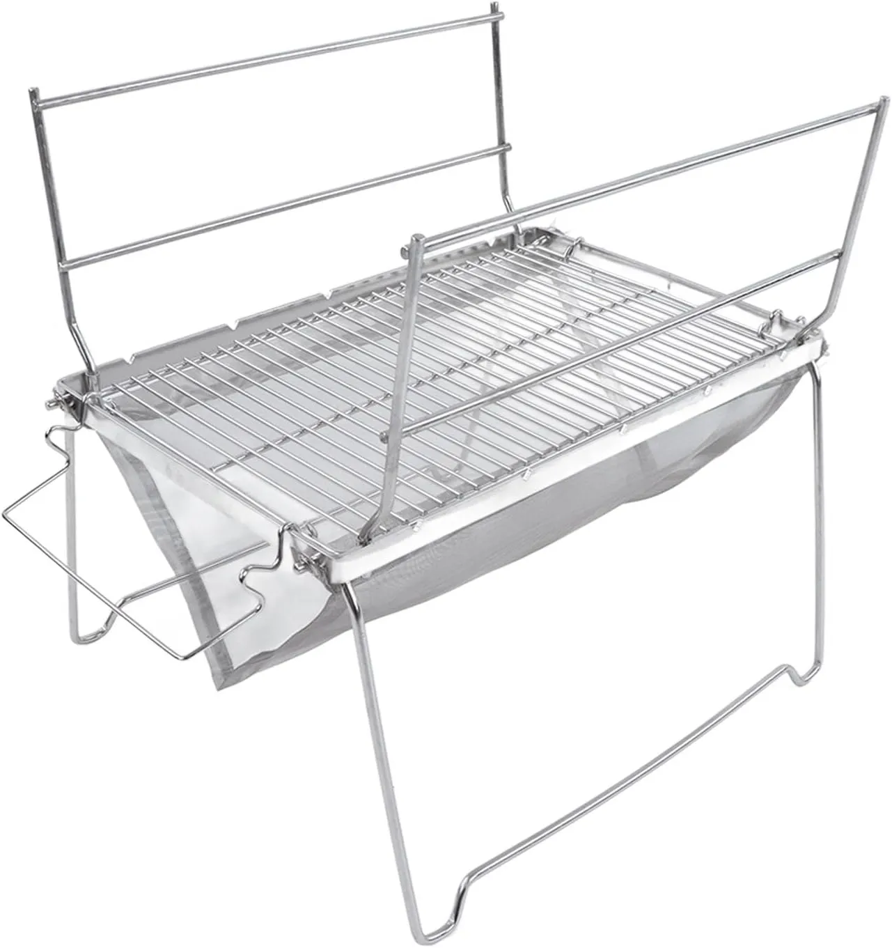 Camping BBQ Camp Grill Stainless Steel Barbecue Grill Portable Foldable Grill for Cooking Camping Hiking Picnic