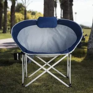 Camping Chair for Adult,Folding Portable Lounge Chair,Oversized Padded Round Mesh Chair for Outdoor Picnic Fishingge
