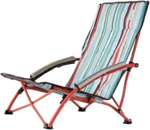 Camping Chair Outdoor Chair Foldable Chair Low Beach Chair Portable Camping and Lounge Travel Outdoor Seat Portable Stool Balcony Home Recliner, Quick Storage Folding Camping Chair (Color : B)