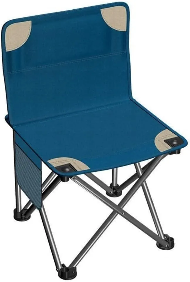 Camping Chairs Outdoor Folding Backrest Chair Portable Fishing Chair with Side Pocket Lightweight Leisure Chairs Padded Deck Chair Portable Folding Chair (Color : C)