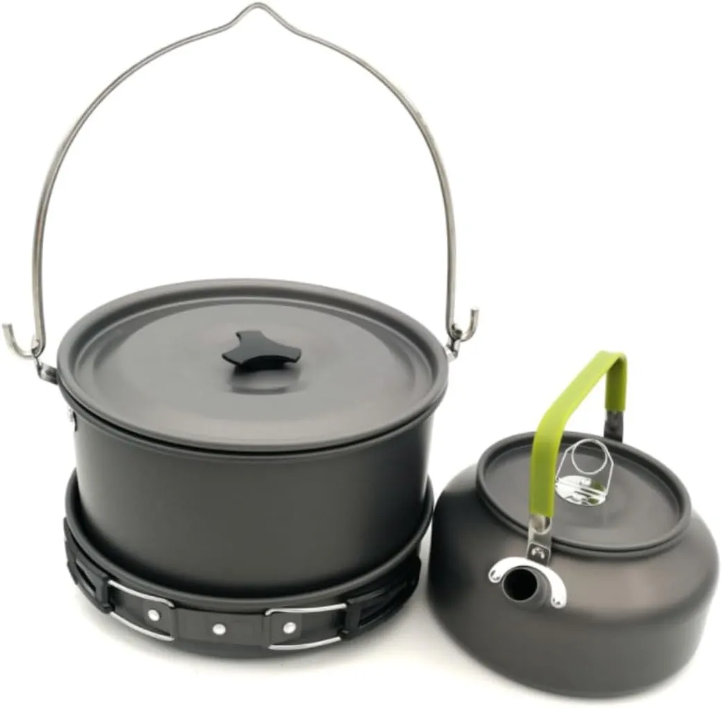Camping Cookware, Outdoor Camp Camping Cooking Cooking Pot Portable Pot Pot Wild Picnic Picnic Portable Stove