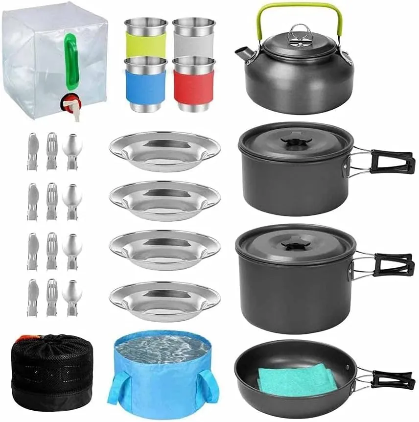 Camping Cookware Set Portable BBQ Cooking Utensils for Outdoor Camping Cookware Set Outdoor Cookware Barbecue Portable