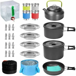 Camping Cookware Set Portable BBQ Cooking Utensils for Outdoor Camping Cookware Set Outdoor Cookware Barbecue Portable