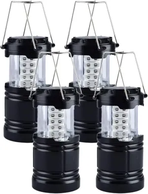 Camping Lantern 4 Pack, Battery Powered LED Camping Lights & Lanterns