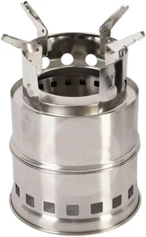Camping Stove, Portable Stainless Steel Stove Wood Burning Stove with Carry Bag for Outdoor Camping Hiking Traveling Picnic BBQ Backpacking Stove