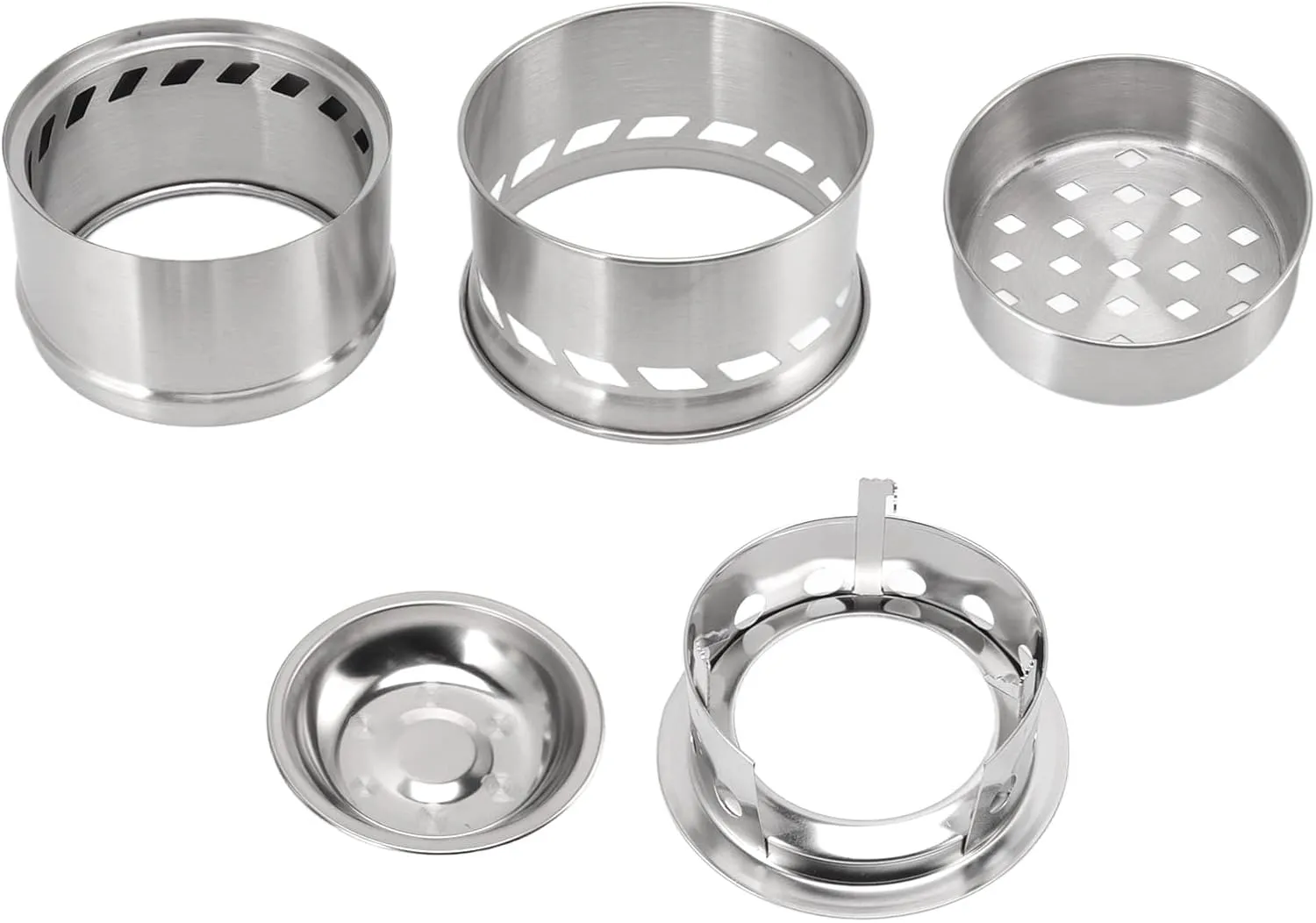 Camping Stove, Stainless Steel Alcohol Stove High Windproof Temperatures for Exterior Windproof (Tall Stand)