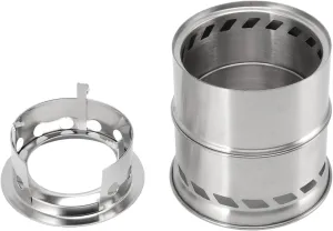 Camping Stove, Stainless Steel Alcohol Stove High Windproof Temperatures for Exterior Windproof (Tall Stand)