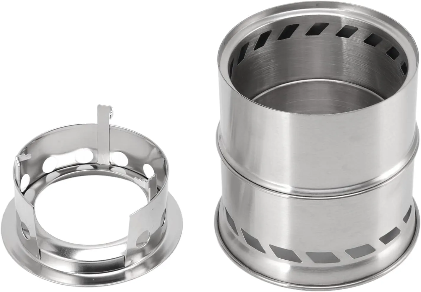Camping Stove, Stainless Steel Alcohol Stove High Windproof Temperatures for Exterior Windproof (Tall Stand)