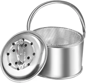 Camping Stove,Grill fire Pit with Stainless Steel Grill net,Portable Grill Wood Burning Stoves for Picnic BBQ Camp Hiking (Silver 27.5cm)