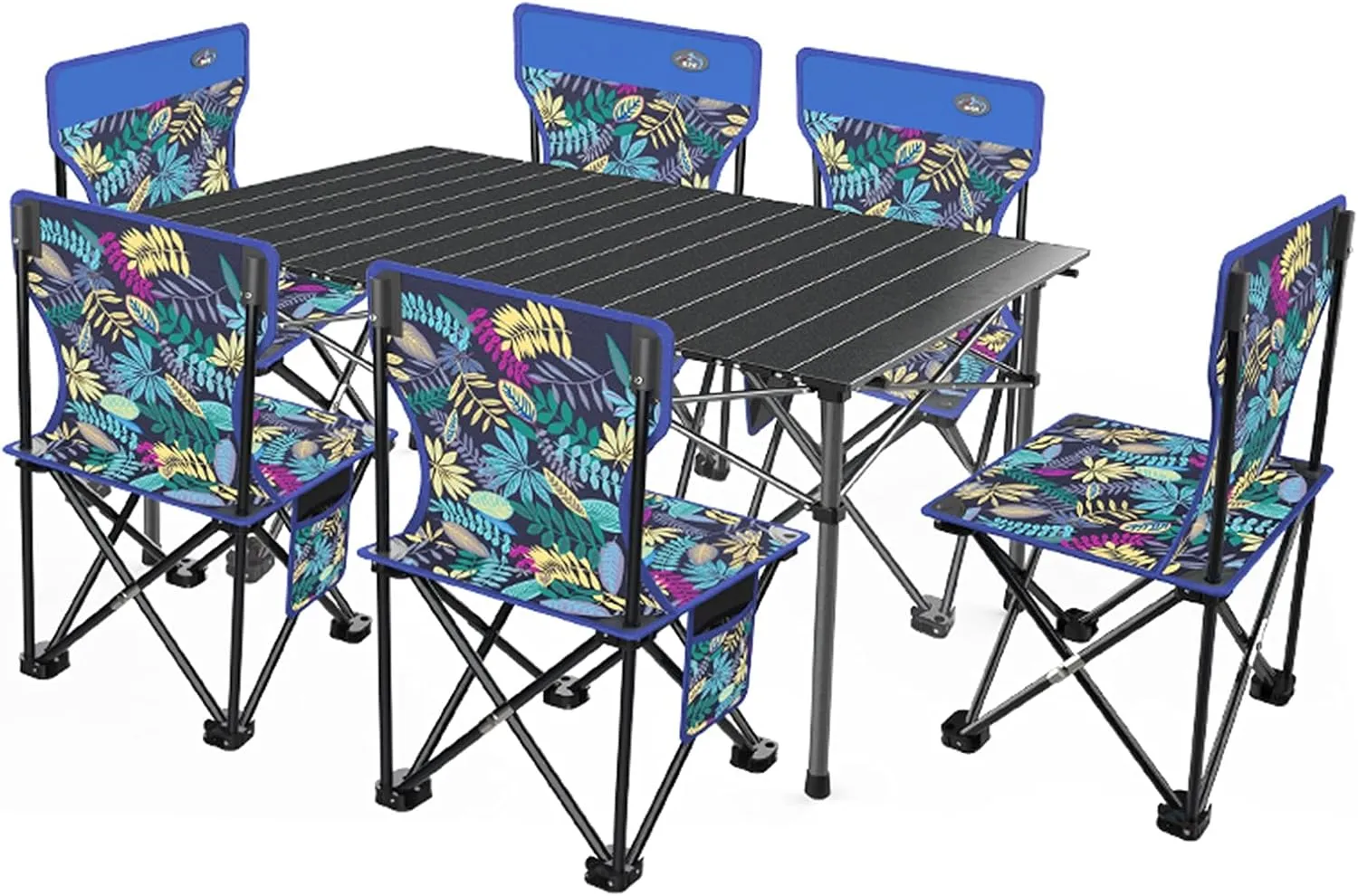 Camping Table Chairs Easy to Store Folding Table and Chair Set, Aluminum Outdoor Camping Picnic Table, Suitable for Courtyard, Beach, Fishing (Color : Package 3)