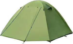 Camping Tent 3-4 Person Family Tent, Lightweight Portable Alumimun Pole Waterproof Anti-Storm Double Layer 4 Season Camping Tent (Color : Blue) (Green