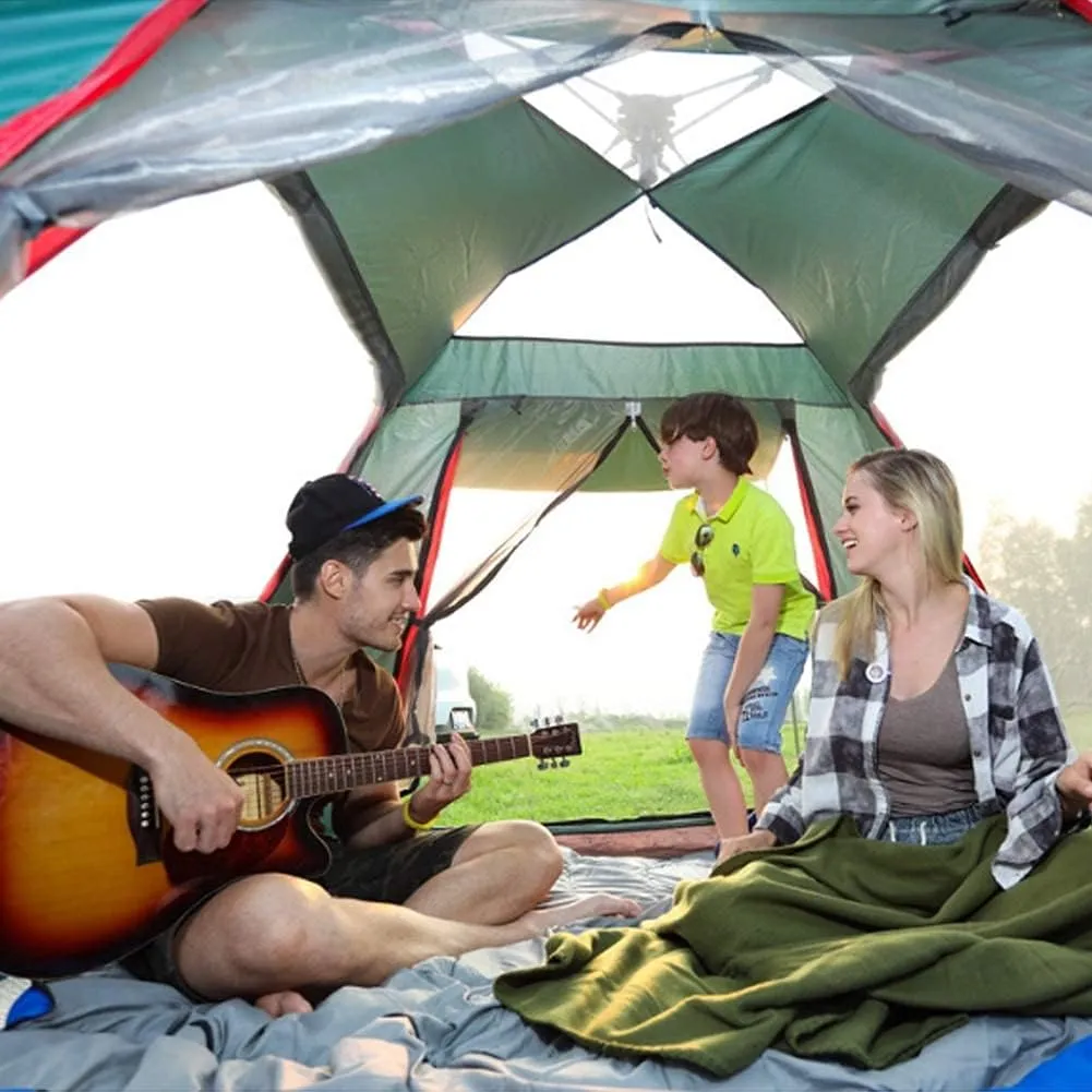 Camping Tent Rainproof Multifunction Folding Automatic Outdoor Thick Family Tents 5-8 Person (M?rkgr?n 3/4 Person)