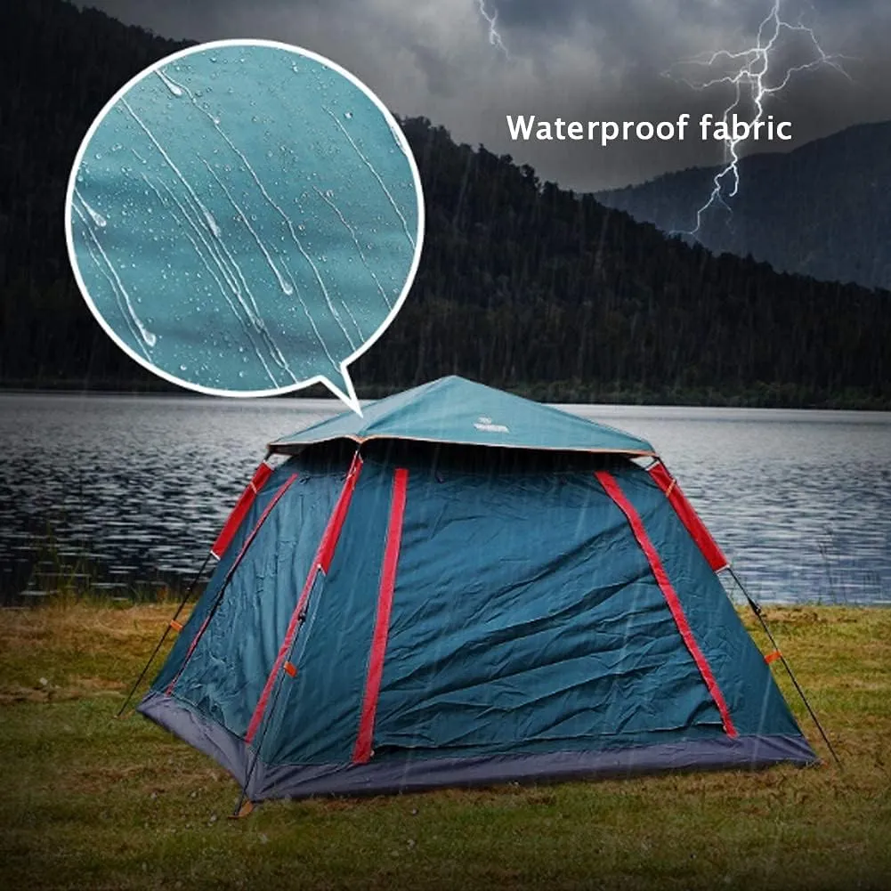 Camping Tent Rainproof Multifunction Folding Automatic Outdoor Thick Family Tents 5-8 Person (M?rkgr?n 3/4 Person)