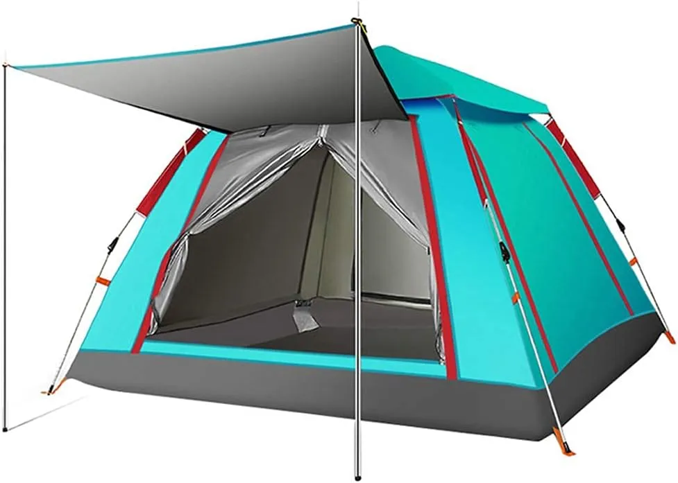 Camping Tent Rainproof Multifunction Folding Automatic Outdoor Thick Family Tents 5-8 Person (M?rkgr?n 3/4 Person)
