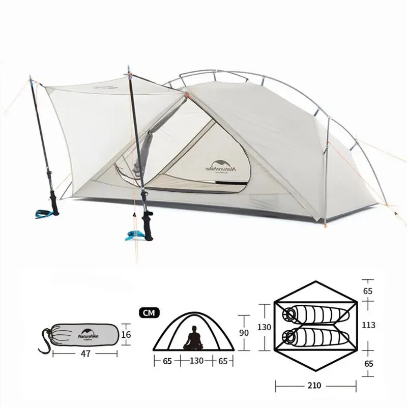 Camping Tent - Ultralight Waterproof Shelter for 1-2 Persons, Ideal for Travel, Hiking, and Beach Adventures