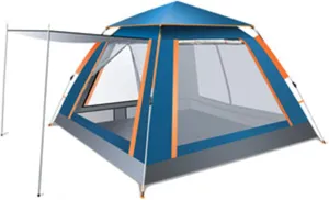 Camping Tents Shelter Portable with Carry Bag Waterproof Hold 3-4 Persons Instant Setup Pop Up Tent with Top Rainfly UV Protection for Camping Hiking Mountaineering