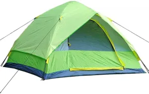 Camping-Tents Windproof Family Tent Portable Waterproof Tents Ventilated Mesh Windows for Camping Hiking Outdoor Activities Green