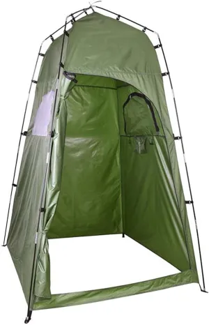 Camping Toilet Tent Beach Shower Privacy Tent Portable Changing Tent Mobile Outdoor Room with Zipper Ventilation Window