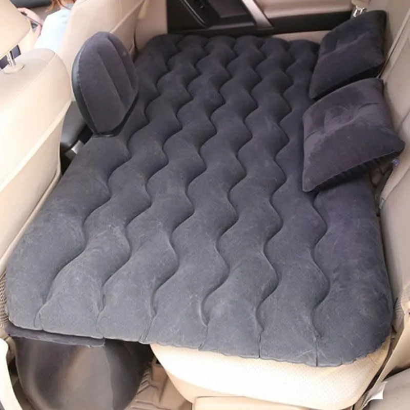 Car Air Mattress for Kia Sorento, Inflatable Back Seat Sleeping Pad with Pump & 2 Pillows, Folding Portable Camping Bed for Travel& Road Trips,Black