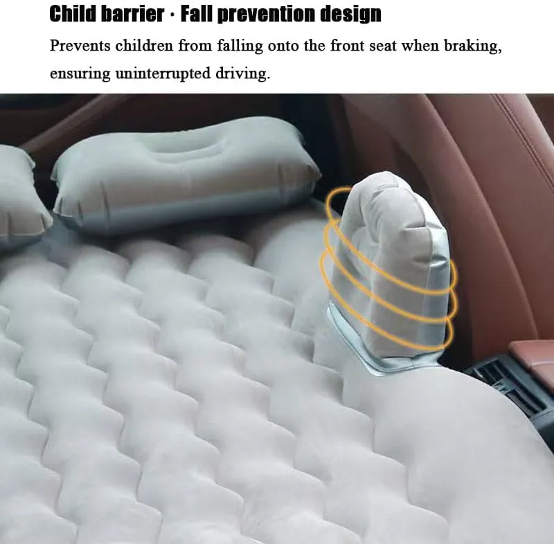 Car Air Mattress for Kia Sorento, Inflatable Back Seat Sleeping Pad with Pump & 2 Pillows, Folding Portable Camping Bed for Travel& Road Trips,Black